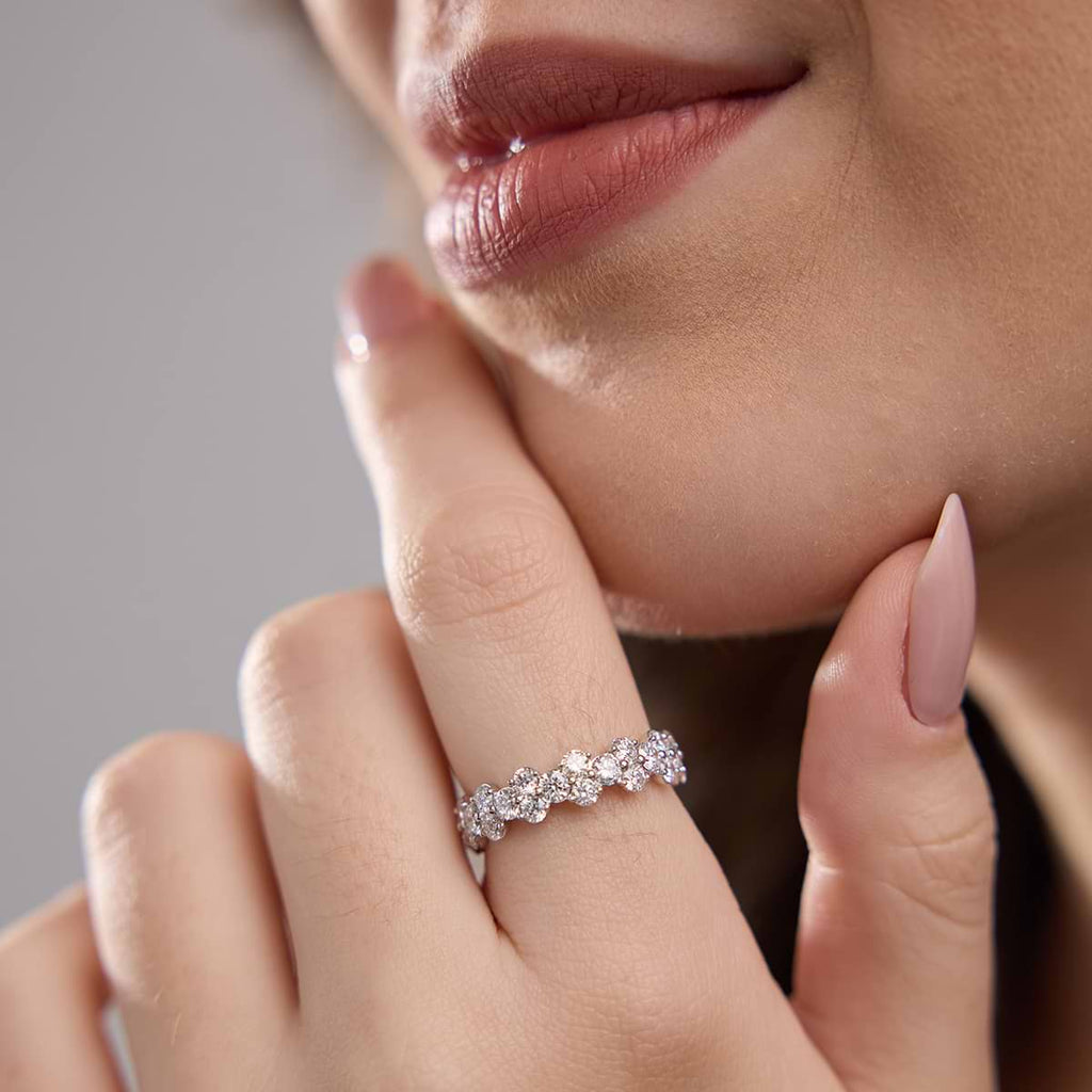 GWA097 - 2 1/2 ctw Garland Round Lab Grown Diamond Eternity Band - 5.3mm Width