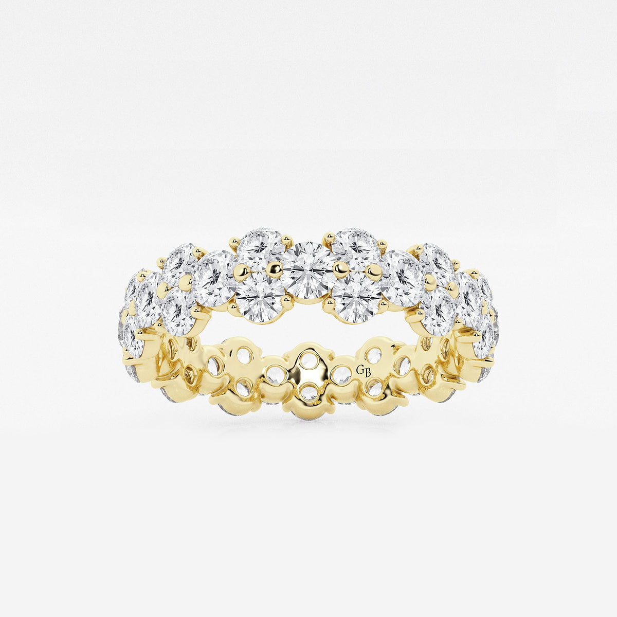 GWA097 - product video for 2 1/2 ctw Garland Round Lab Grown Diamond Eternity Band - 5.3mm Width