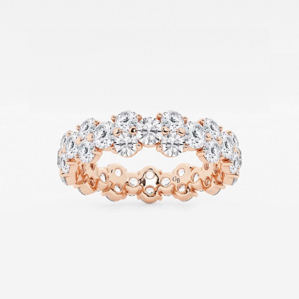 GWA097 - 2 1/2 ctw Garland Round Lab Grown Diamond Eternity Band - 5.3mm Width