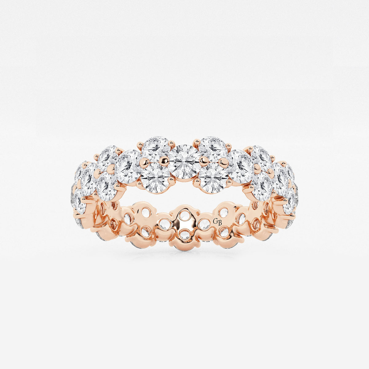 GWA097 - product video for 2 1/2 ctw Garland Round Lab Grown Diamond Eternity Band - 5.3mm Width