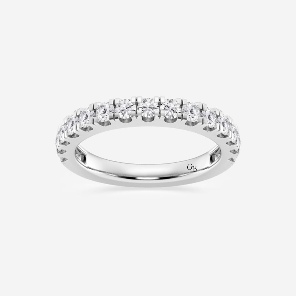 GWA098 - 3/4 ctw Round Lab Grown Diamond Split Prong Wedding Band