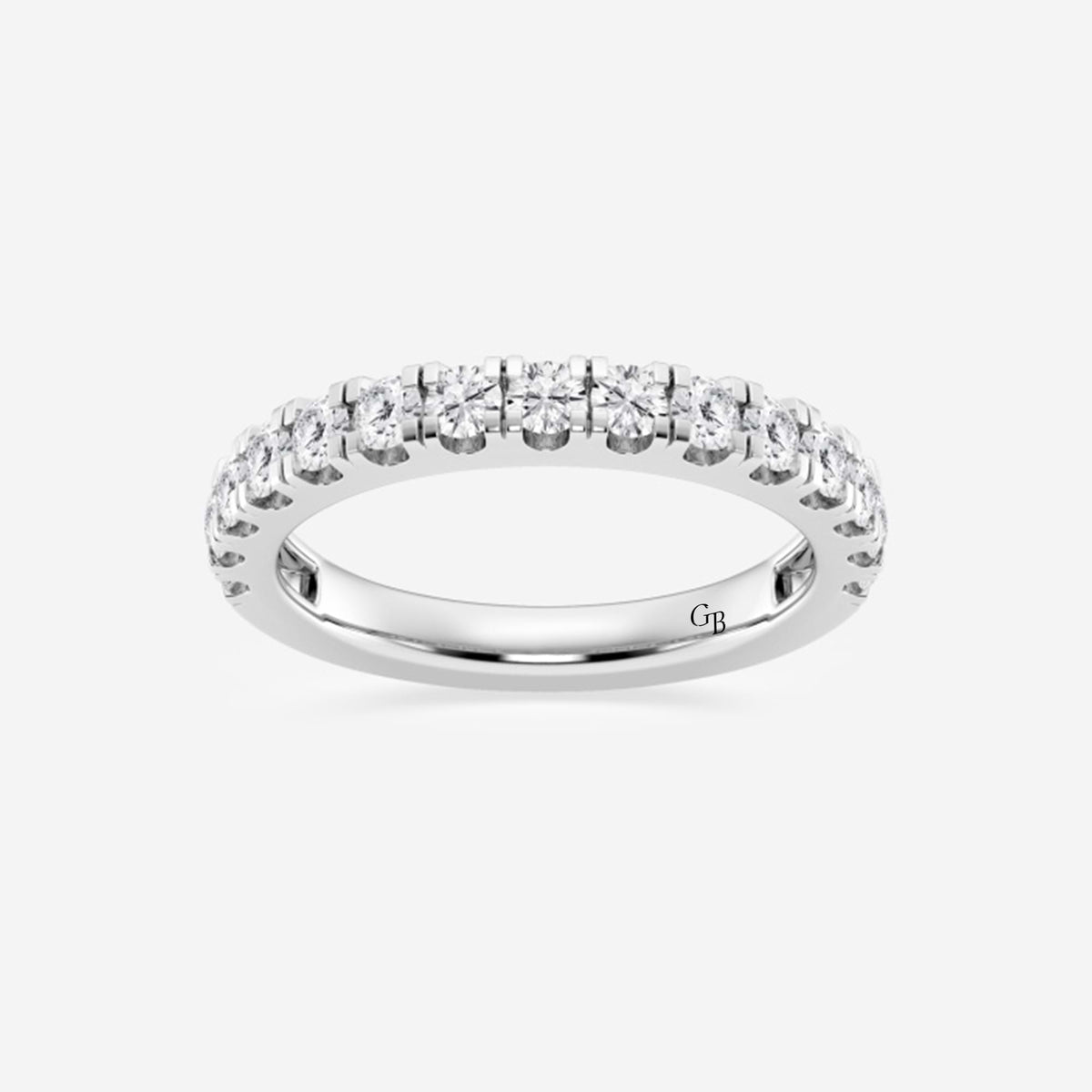 GWA098 - 3/4 ctw Round Lab Grown Diamond Split Prong Wedding Band