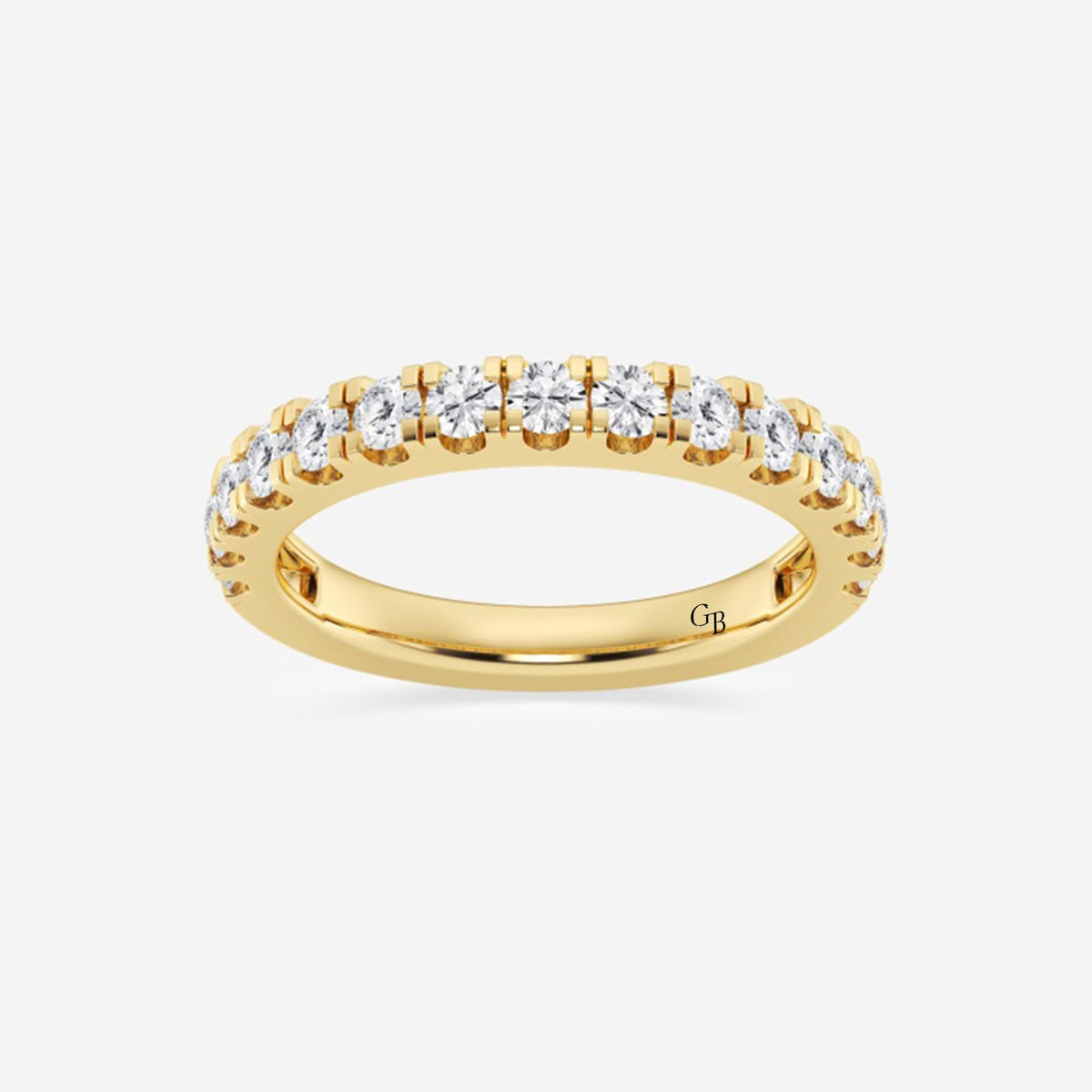 GWA098 - 3/4 ctw Round Lab Grown Diamond Split Prong Wedding Band
