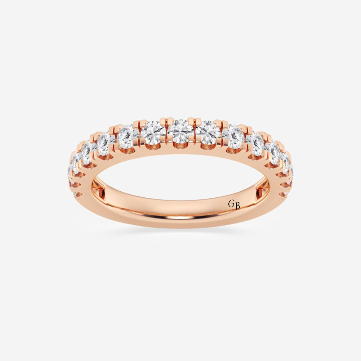 GWA098 - 3/4 ctw Round Lab Grown Diamond Split Prong Wedding Band