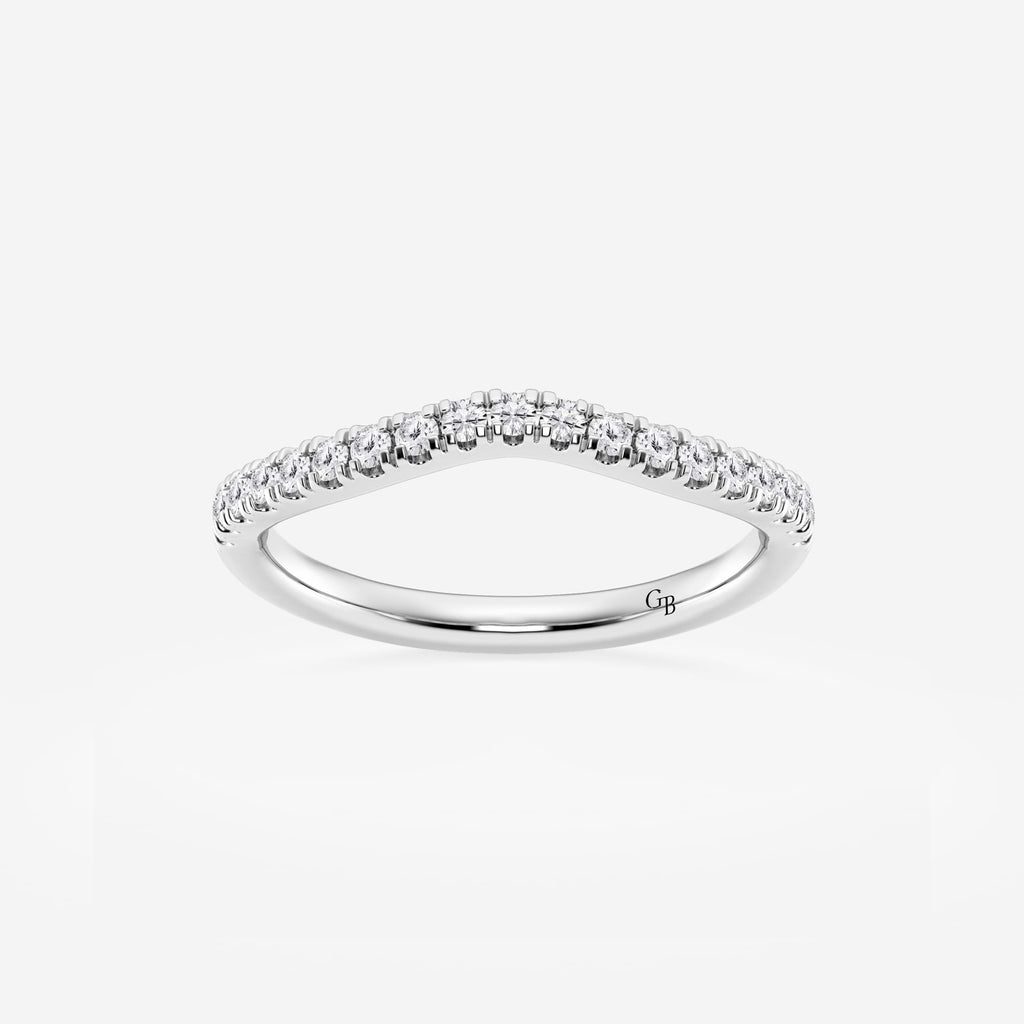 GWA099 - 1/4 ctw Round Lab Grown Diamond Contour Wedding Band