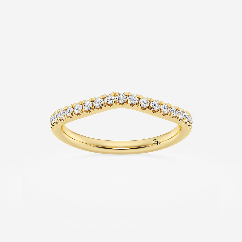 GWA099 - product video for 1/4 ctw Round Lab Grown Diamond Contour Wedding Band