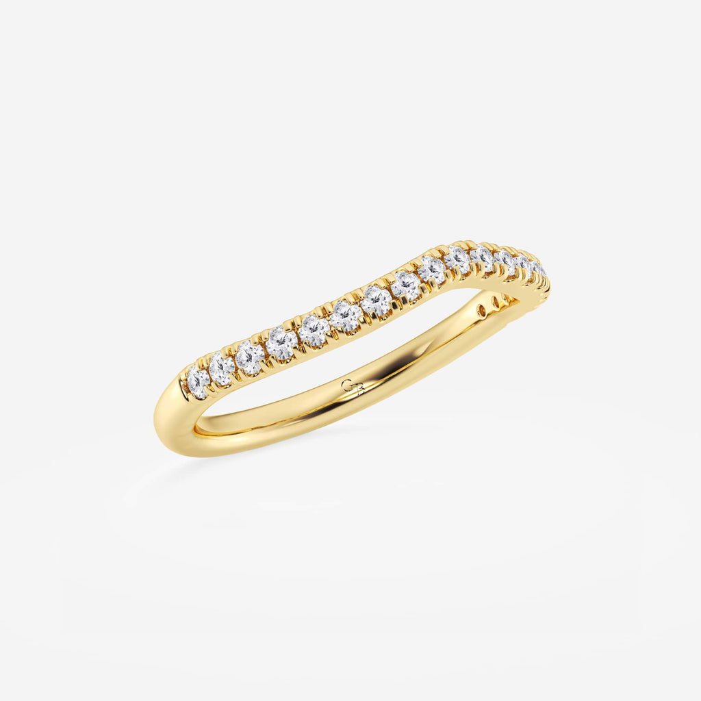 GWA099 - Additional Image 1 for  1/4 ctw Round Lab Grown Diamond Contour Wedding Band