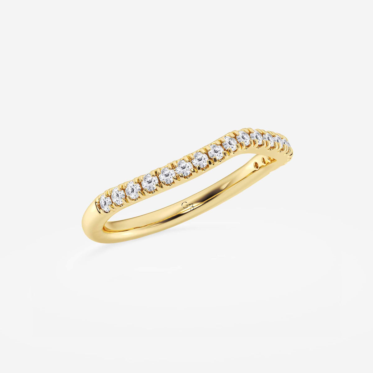 GWA099 - Additional Image 1 for  1/4 ctw Round Lab Grown Diamond Contour Wedding Band