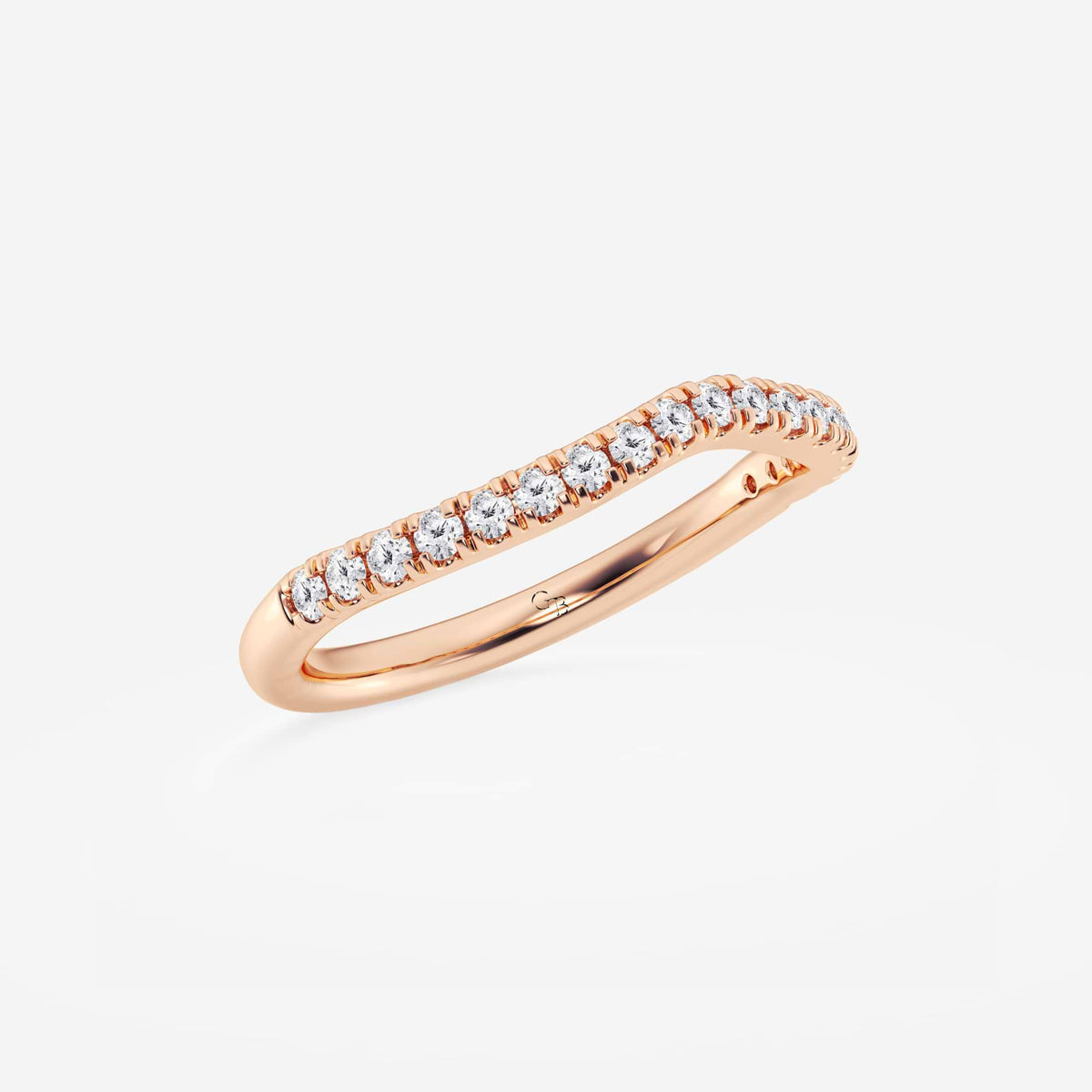 GWA099 - Additional Image 1 for  1/4 ctw Round Lab Grown Diamond Contour Wedding Band