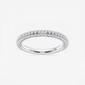 GWA100 - 5/8 ctw Round Lab Grown Diamond Rollover Pave Wedding Band