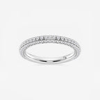 GWA100 - 5/8 ctw Round Lab Grown Diamond Rollover Pave Wedding Band