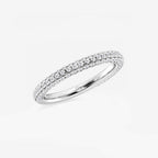 GWA100 - Additional Image 1 for  5/8 ctw Round Lab Grown Diamond Rollover Pave Wedding Band