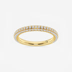 GWA100 - product video for 5/8 ctw Round Lab Grown Diamond Rollover Pave Wedding Band