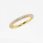 GWA100 - Additional Image 1 for  5/8 ctw Round Lab Grown Diamond Rollover Pave Wedding Band