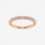 GWA100 - product video for 5/8 ctw Round Lab Grown Diamond Rollover Pave Wedding Band