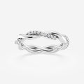 GWA101 - 1/4 ctw Round Lab Grown Diamond Petite Twist Eternity Band - 3mm Width