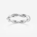 GWA101 - product video for 1/4 ctw Round Lab Grown Diamond Petite Twist Eternity Band - 3mm Width