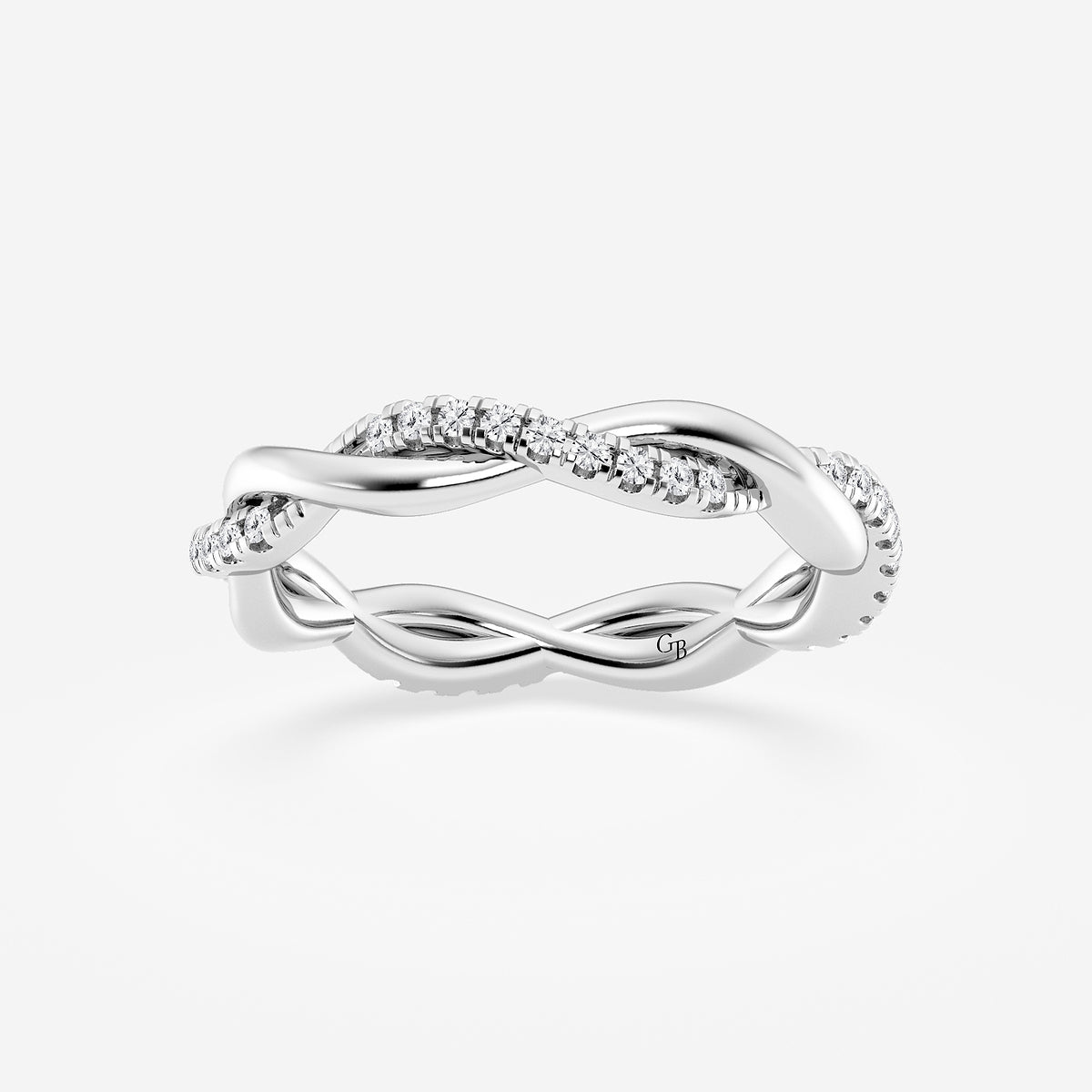 GWA101 - product video for 1/4 ctw Round Lab Grown Diamond Petite Twist Eternity Band - 3mm Width