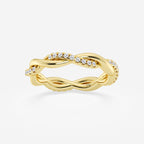 GWA101 - product video for 1/4 ctw Round Lab Grown Diamond Petite Twist Eternity Band - 3mm Width