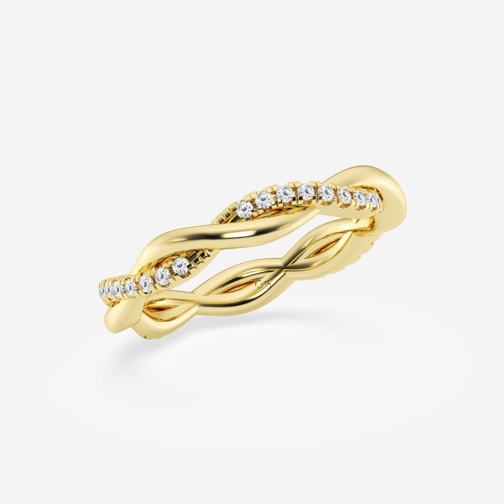 GWA101 - Additional Image 1 for  1/4 ctw Round Lab Grown Diamond Petite Twist Eternity Band - 3mm Width