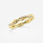 GWA101 - Additional Image 1 for  1/4 ctw Round Lab Grown Diamond Petite Twist Eternity Band - 3mm Width