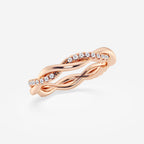 GWA101 - Additional Image 1 for  1/4 ctw Round Lab Grown Diamond Petite Twist Eternity Band - 3mm Width
