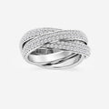 GWA102 - 2 ctw Round Lab Grown Diamond Pave Infinity Eternity Band - 8mm Width