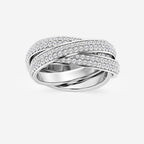 GWA102 - 2 ctw Round Lab Grown Diamond Pave Infinity Eternity Band - 8mm Width