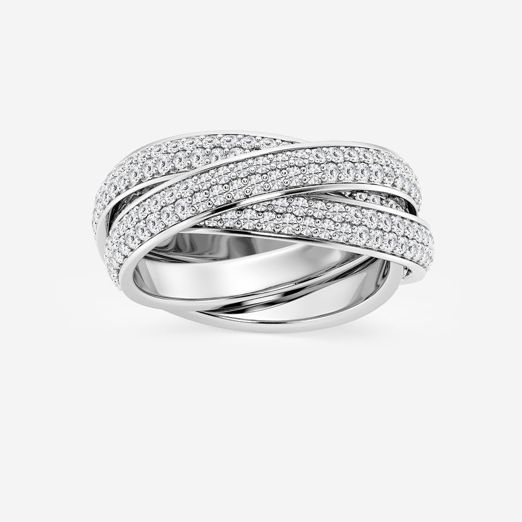 GWA102 - product video for 2 ctw Round Lab Grown Diamond Pave Infinity Eternity Band - 8mm Width