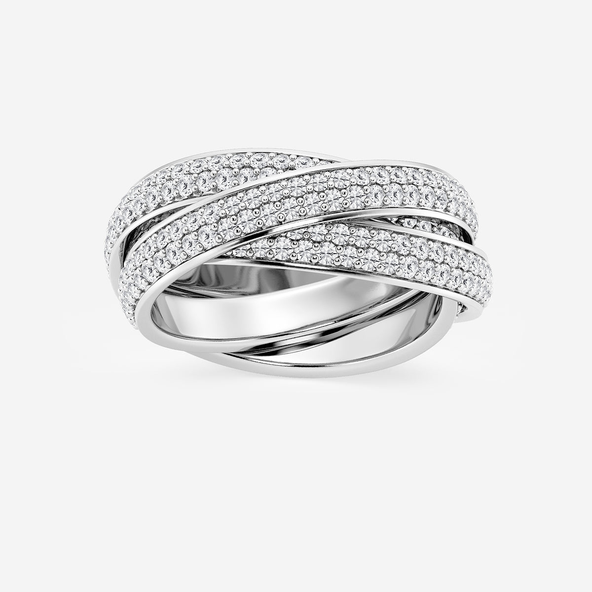 GWA102 - product video for 2 ctw Round Lab Grown Diamond Pave Infinity Eternity Band - 8mm Width