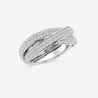 GWA102 - Additional Image 1 for  2 ctw Round Lab Grown Diamond Pave Infinity Eternity Band - 8mm Width