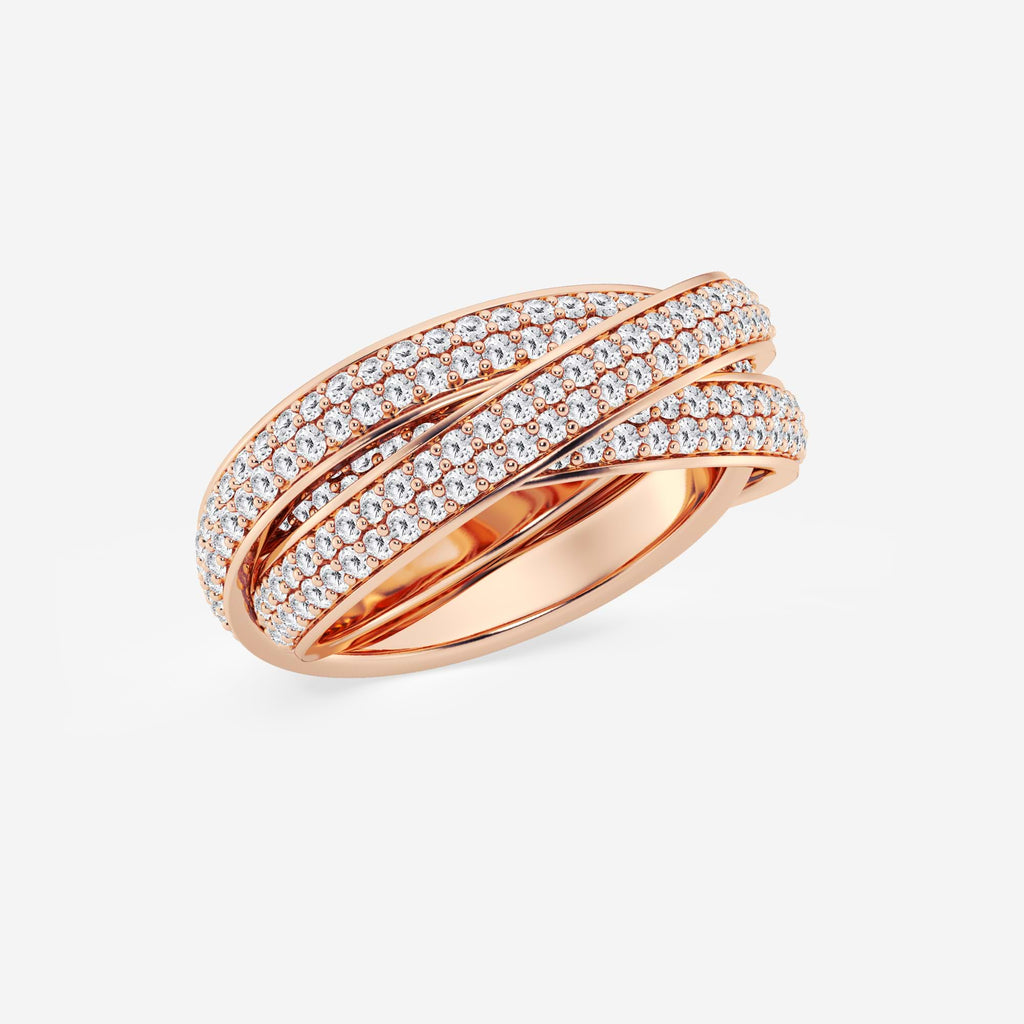 GWA102 - Additional Image 1 for  2 ctw Round Lab Grown Diamond Pave Infinity Eternity Band - 8mm Width