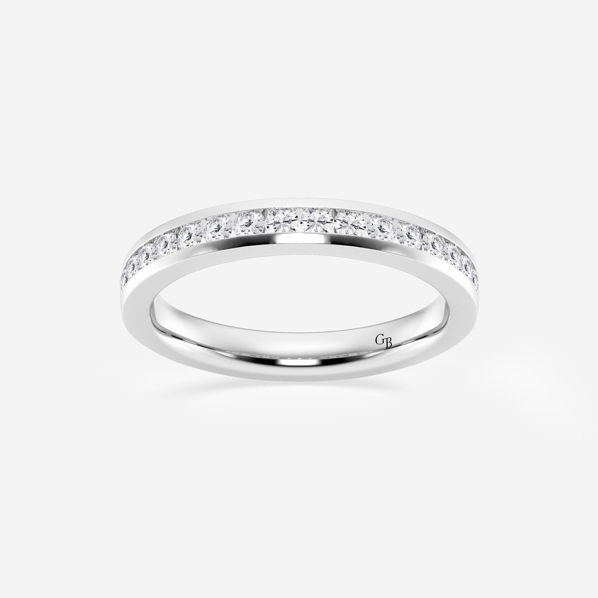 GWA103 - 1/3 ctw Round Lab Grown Diamond Channel Wedding Band