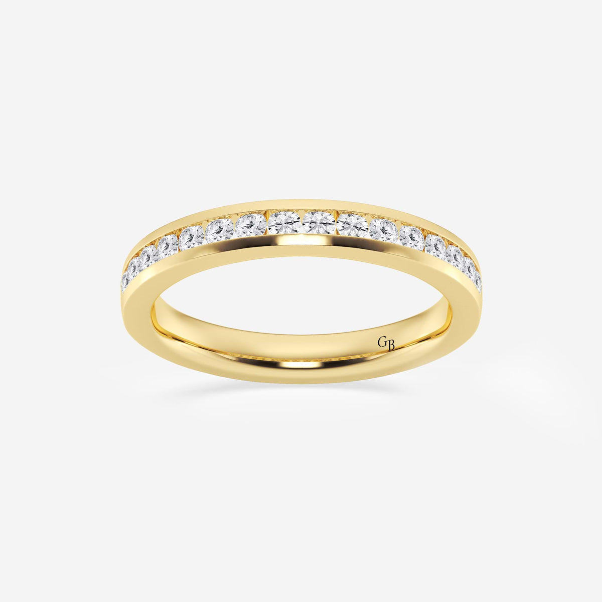 GWA103 - 1/3 ctw Round Lab Grown Diamond Channel Wedding Band