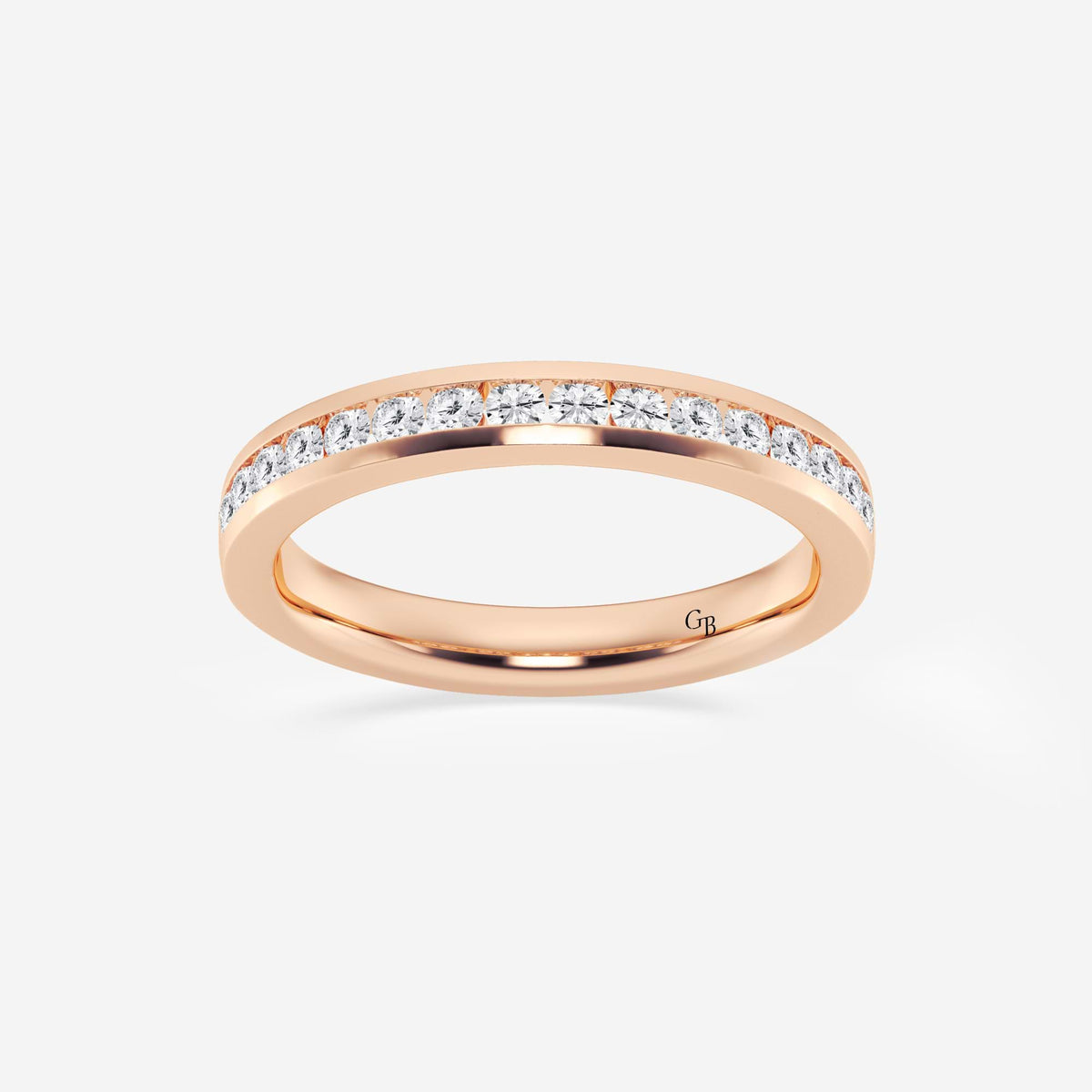 GWA103 - 1/3 ctw Round Lab Grown Diamond Channel Wedding Band