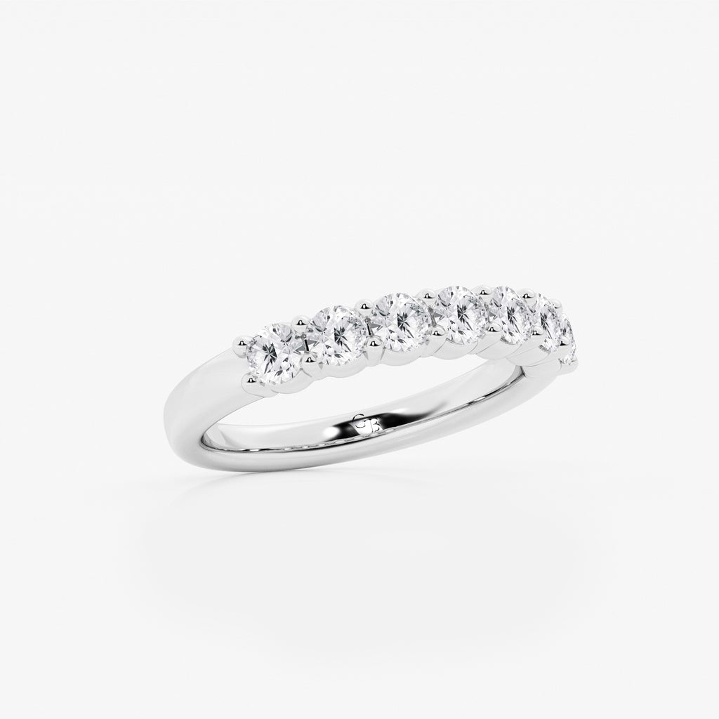 GWA105 - Additional Image 1 for  1 ctw Round Lab Grown Diamond Seven Stone Shared Prong Anniversary Band