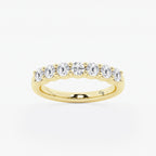 GWA105 - product video for 1 ctw Round Lab Grown Diamond Seven Stone Shared Prong Anniversary Band