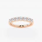 GWA105 - product video for 1 ctw Round Lab Grown Diamond Seven Stone Shared Prong Anniversary Band