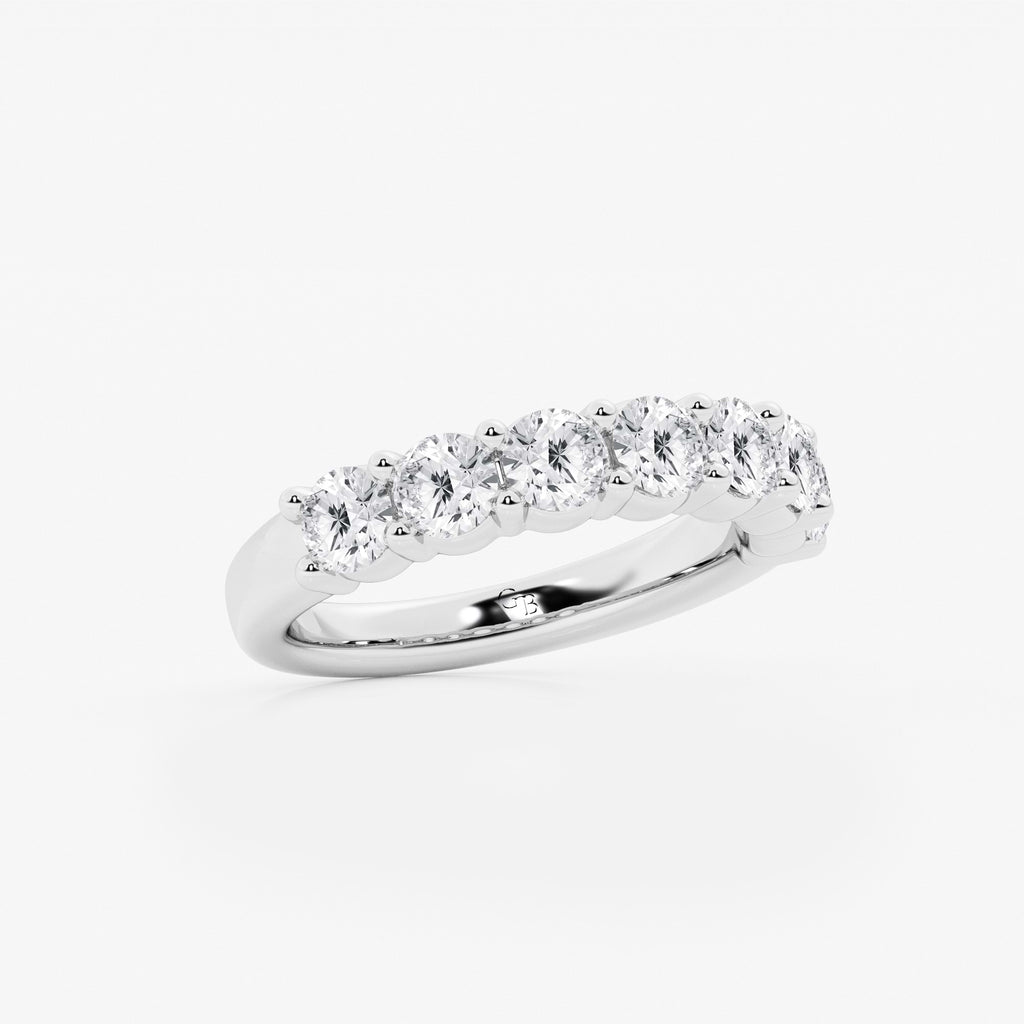 GWA105 - Additional Image 1 for  2 ctw Round Lab Grown Diamond Seven Stone Shared Prong Anniversary Band