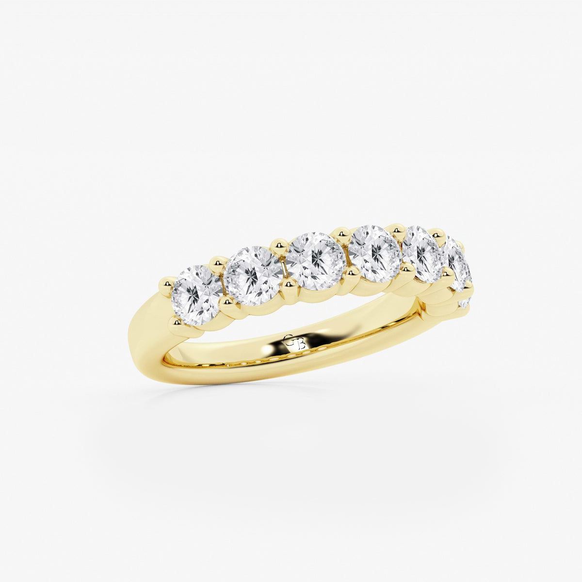 GWA105 - Additional Image 1 for  2 ctw Round Lab Grown Diamond Seven Stone Shared Prong Anniversary Band