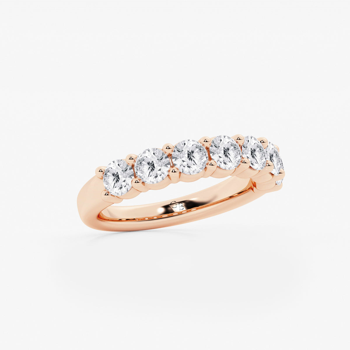 GWA105 - Additional Image 1 for  2 ctw Round Lab Grown Diamond Seven Stone Shared Prong Anniversary Band