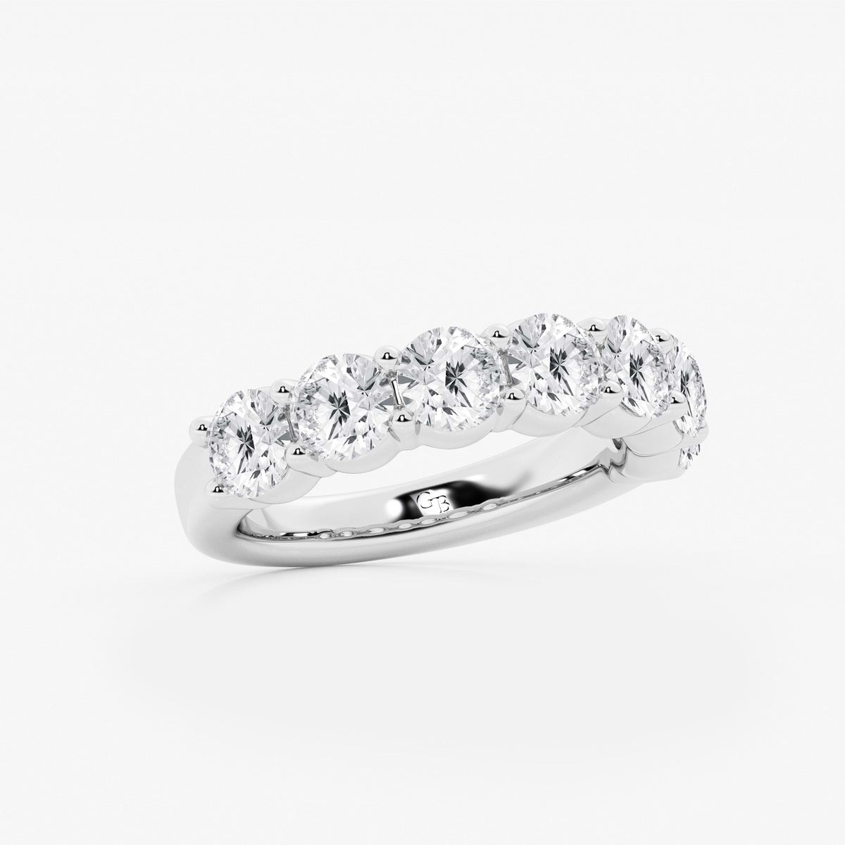 GWA105 - Additional Image 1 for  3 ctw Round Lab Grown Diamond Seven Stone Shared Prong Anniversary Band