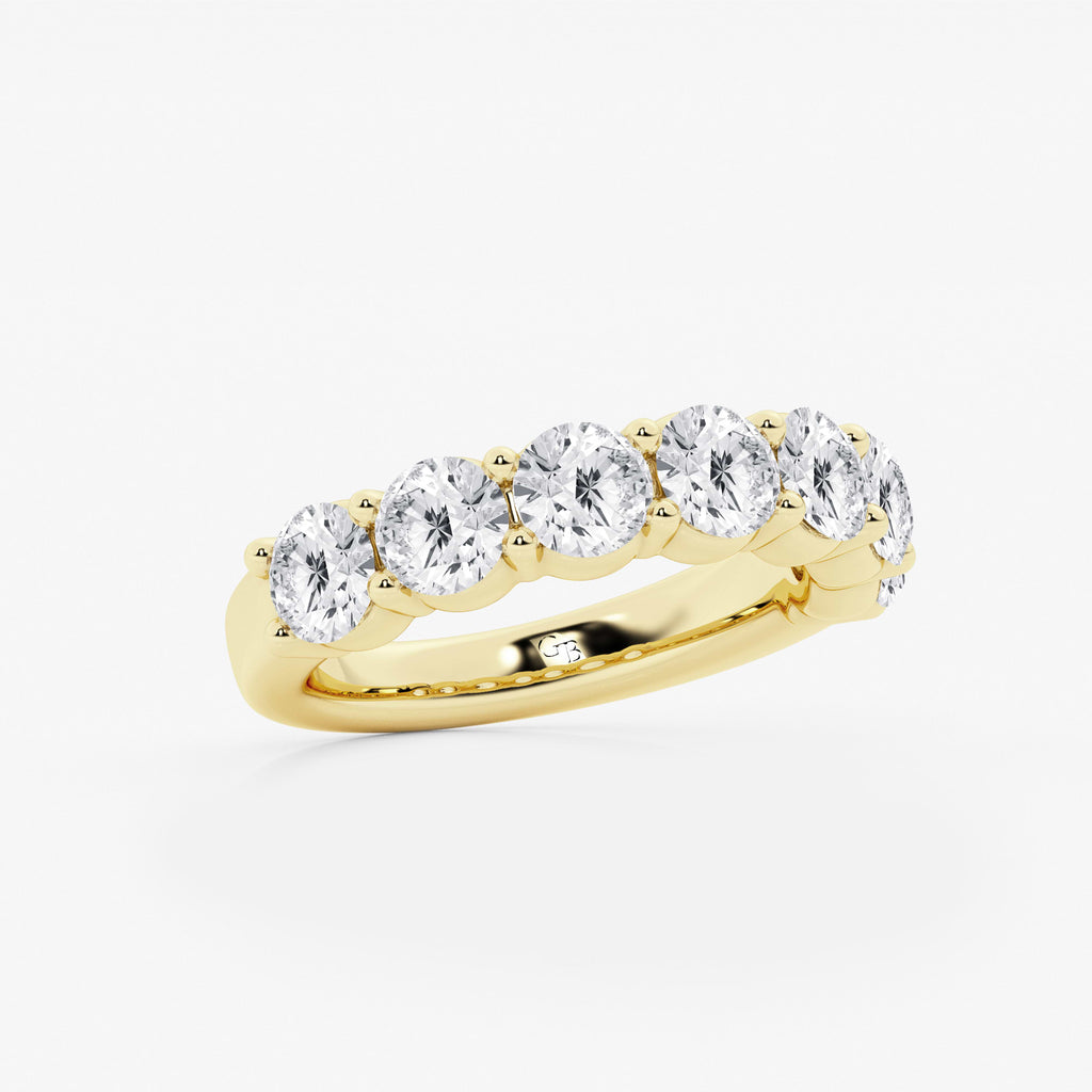 GWA105 - Additional Image 1 for  3 ctw Round Lab Grown Diamond Seven Stone Shared Prong Anniversary Band