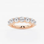 GWA105 - product video for 3 ctw Round Lab Grown Diamond Seven Stone Shared Prong Anniversary Band