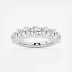 GWA105 - product video for 4 ctw Round Lab Grown Diamond Seven Stone Shared Prong Anniversary Band