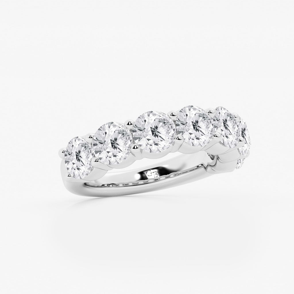GWA105 - Additional Image 1 for  4 ctw Round Lab Grown Diamond Seven Stone Shared Prong Anniversary Band