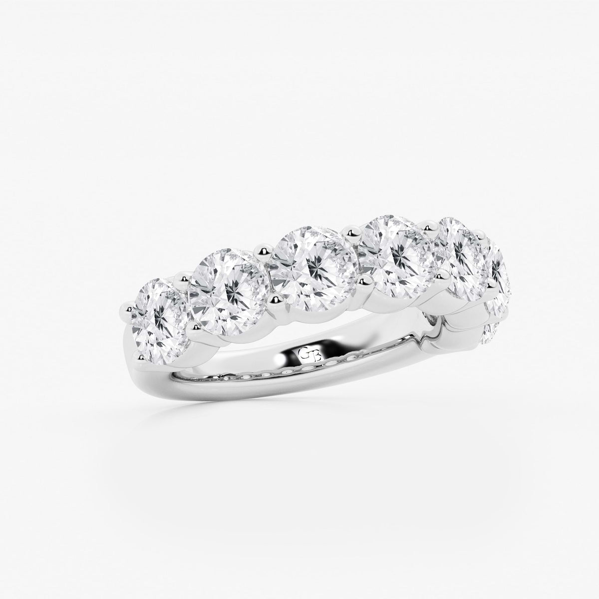 GWA105 - Additional Image 1 for  4 ctw Round Lab Grown Diamond Seven Stone Shared Prong Anniversary Band