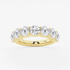 GWA105 - 4 ctw Round Lab Grown Diamond Seven Stone Shared Prong Anniversary Band