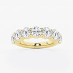 GWA105 - product video for 4 ctw Round Lab Grown Diamond Seven Stone Shared Prong Anniversary Band