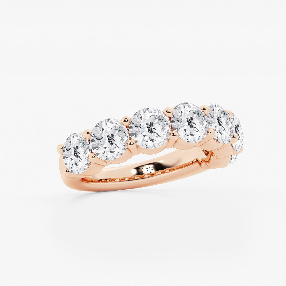 GWA105 - Additional Image 1 for  4 ctw Round Lab Grown Diamond Seven Stone Shared Prong Anniversary Band